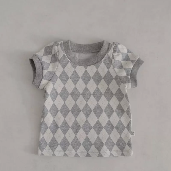 Argyle Baby Top Bottom Set