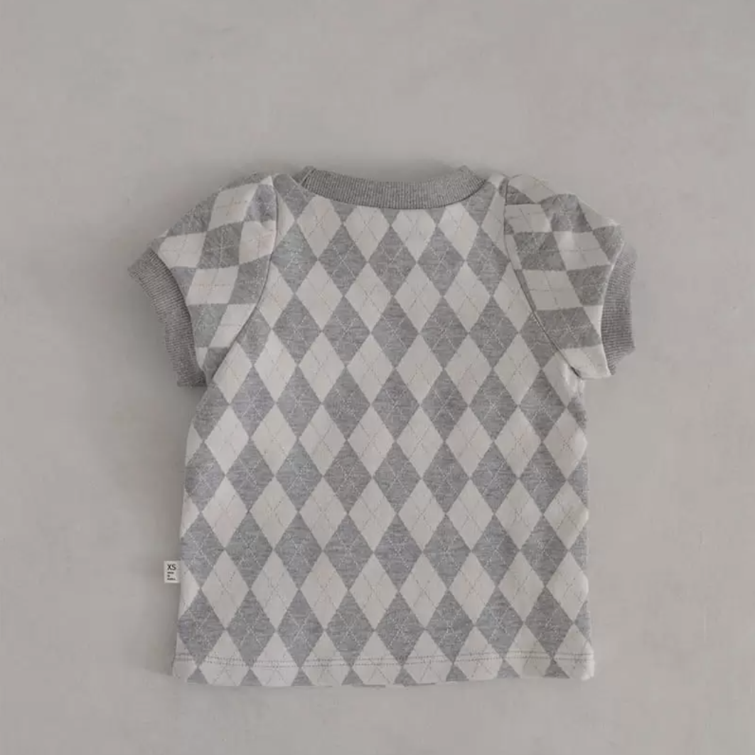 Argyle Baby Top Bottom Set