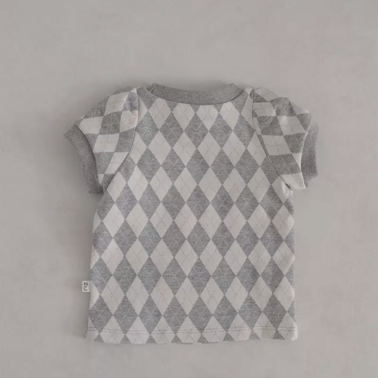 Argyle Baby Top Bottom Set