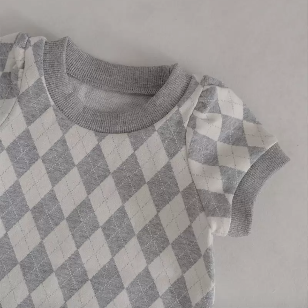 Argyle Baby Top Bottom Set